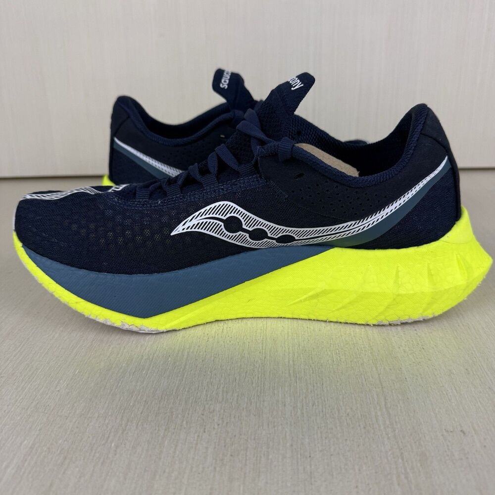 Saucony Endorphin Speed 4 Pro Mens 8 Navy/Citron Running Low Top Lace - Picture 6 of 11